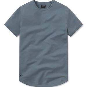 Men’s AO Curve-Hem Tee, Petrol Blue XL